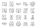 Certificate icon set. It included diploma, certificated, authorization, verification, and more icons. Editable Vector Stroke.