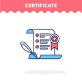 Certificate icon, vector Royalty Free Stock Photo