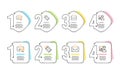 Certificate, Incoming mail and Usb flash icons set. Presentation sign. Vector