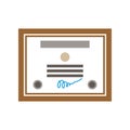 Certificate isolated. Diploma sign. Award icon template. Vector