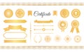 Certificate Labels Awards and Ribbons Golden Signs