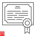 Certificate line icon Royalty Free Stock Photo