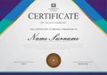 Certificate template vector modern design