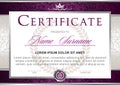 Certificate in the official, solemn, elegant, Royal style Royalty Free Stock Photo