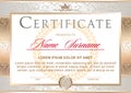 Certificate in the official, solemn, elegant, Royal style Royalty Free Stock Photo