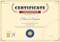 Certificate of participation template in baseball sport theme