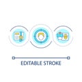 Certificate program with VR learning approach loop concept icon Royalty Free Stock Photo