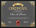 Certificate of Recognition Vintage Gold Frame Royalty Free Stock Photo