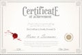 Certificate retro template background