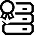 Certificate server storage icon notification Royalty Free Stock Photo