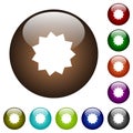 Certificate sticker color glass buttons