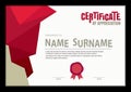 Certificate template,abstract diploma layout.