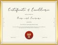 Certificate template for achievement, appreciation, completion Royalty Free Stock Photo