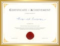 Certificate template for achievement, appreciation, completion o Royalty Free Stock Photo