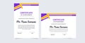 Certificate template awards diploma background vector modern design simple elegant and luxurious elegant Royalty Free Stock Photo