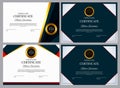 Certificate template Background. Award diploma design blank. Vector Illustration Royalty Free Stock Photo