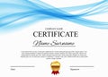 Certificate template Background. Award diploma design blank. Vector Illustration