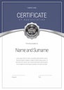 Certificate template. Diploma of modern design or gift certificate Royalty Free Stock Photo