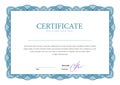 Certificate. Template diplomas currency