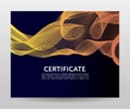 Certificate. Template diplomas, currency. Vector gradient frame