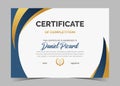 Certificate template in elegant black colors. Certificate of appreciation award diploma design template. Professional Certificate