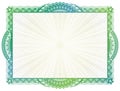 Certificate template with guilloche elements Royalty Free Stock Photo