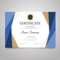 Certificate Template - horizontal elegant vector document