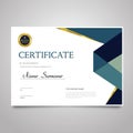 Certificate Template - horizontal elegant vector document