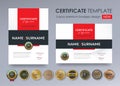 certificate template with luxury pattern,diploma,Vector illustration and vector Luxury premium badges design Royalty Free Stock Photo