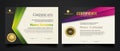 certificate template with Luxury realistic texture pattern and dynamic shapes composition gradient colors,diploma,Vector