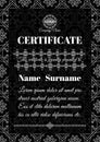 Certificate template with ornamental pattern. Royalty Free Stock Photo