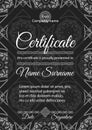 Certificate template with ornamental seamless pattern Royalty Free Stock Photo