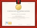 Certificate template in sport theme with border frame, Diploma design Royalty Free Stock Photo