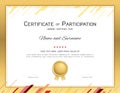 Certificate template in sport theme with watermark background, Diploma design Royalty Free Stock Photo