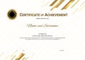 Certificate template in sport theme with watermark background, Diploma design