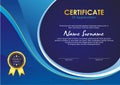 Certificate Template with stylish wave design