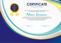 Certificate Template with stylish wave design