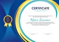 Certificate Template with stylish wave design
