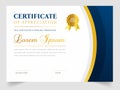 Certificate template in vector for achievement graduation completion. Royalty Free Stock Photo