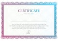 certificate template. Vector illustration decorative design Royalty Free Stock Photo