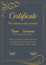 Certificate template,vector illustration Royalty Free Stock Photo