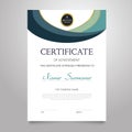 Certificate Template - vertical elegant vector document