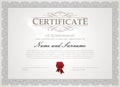 Certificate template vector vintage ornament Royalty Free Stock Photo