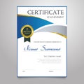 Certificate - vertical elegant vector document