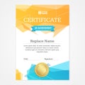 Certificate Vertical Template. Vector