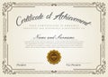 Certificate template vector vintage ornament Royalty Free Stock Photo