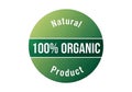 Certification badge indicating a product is fully organic and natural Royalty Free Stock Photo