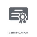 Certification icon from Human resources collection.