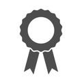 Certification seal award icon, symbol. Ribbon stamp symbol vector isolated