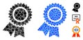 Certification Seal Mosaic Icon of Circle Dots